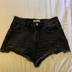 Zara Black Jean Shorts